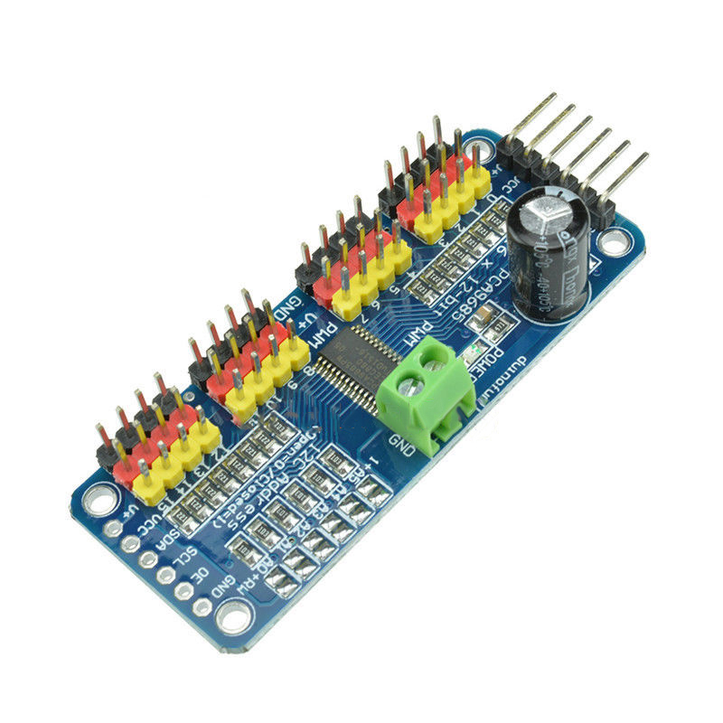 PCA9685 16-Channel 12-Bit I2C PWM Servo Motor Driver Module