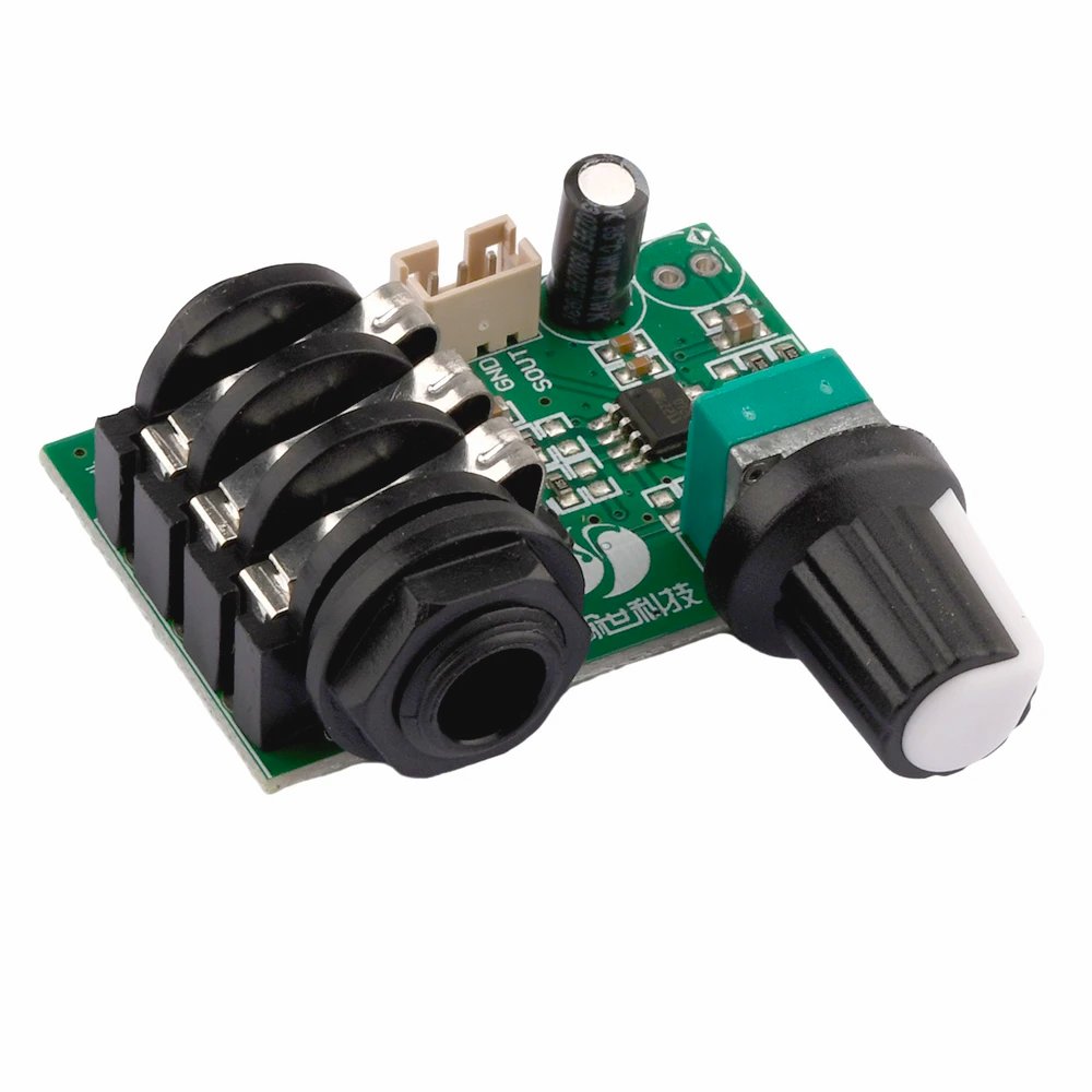TL072 High-Impedance Guitar & Microphone Preamp Module